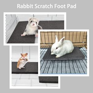 BNOSDM Rabbit Grinding Claw Pads Bunny Scratch Foot Pads Natural Hamster Lava Stone for Teeth Grinding Black Guinea Pig Scratching Board Chew Toy for Ferret Chinchilla Mouse