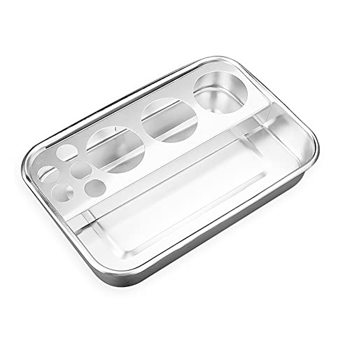 Lnndong-Extra Thick 304 Stainless Steel Treatment Plate Infusion Injection Tray Container Disinfection Square Plate Container Dressing Change Plate Anti Iodophor Medical Instrument