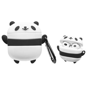 kakulan airpods 3 case cover with keychain, durable silicone cute cartoon animal character case cover compatible with airpods 3