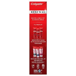 Colgate Renewal Gum Protection Whitening Toothpaste Gel, Mint Gel Toothpaste for Gingivitis and Teeth Whitening Restoration, Sugar Free, Enamel Safe, Gluten Free, Vegan, 3 OZ Tube