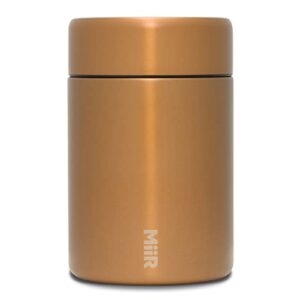 miir, airtight coffee canister, portable storage for coffee, tea, and more, stainless steel construction, copper matte