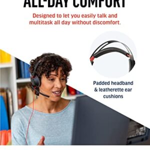 Poly Blackwire 5220 USB-A Wired Headset (Plantronics) - Flexible Noise-Canceling Boom Mic - Ergonomic Design - Connect to PC/Mac, Mobile via USB-A or 3.5 mm - Works w/Teams, Zoom - Amazon Exclusive