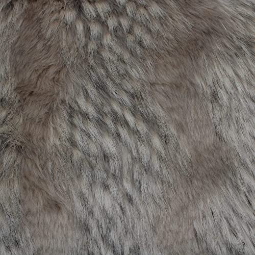 Texco Inc Long Pile Mongolian Faux Fur Fabric, Oatmeal 1 Yard