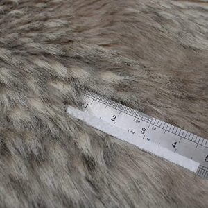 Texco Inc Long Pile Mongolian Faux Fur Fabric, Oatmeal 1 Yard