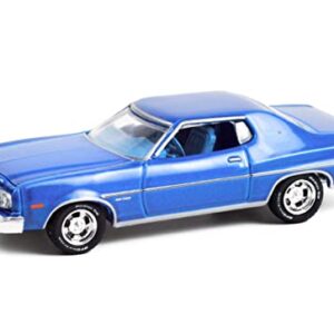 1974 Gran Torino Sport Medium Blue Metallic with Blue Interior Greenlight Muscle Series 26 1/64 Diecast Model Car by Greenlight 13310 B