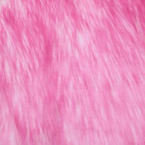 texco inc candy shade frosted tone soft on a medium pile of 2" newborn cuddly faux fur fabric, ivory pink 1 yard