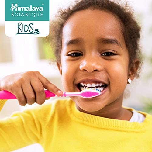 Himalaya Botanique Kids Toothpaste, Cool Mint Flavor to Reduce Plaque and Keep Kids Brushing Longer, Fluoride Free, 4 oz, 2 Pack