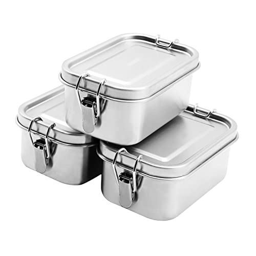 BEFOY Small Stainless Steel Food Storage Containers Set | Reusable Metal Lunch Snack Boxes Food Prep Container with Lids Freezer & Dishwasher Safe | 400 ml | BPA-Free Plastic-Free