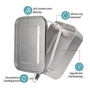 BEFOY Small Stainless Steel Food Storage Containers Set | Reusable Metal Lunch Snack Boxes Food Prep Container with Lids Freezer & Dishwasher Safe | 400 ml | BPA-Free Plastic-Free