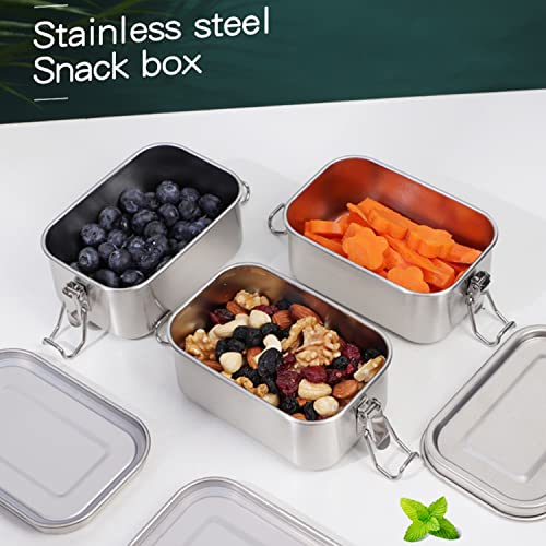 BEFOY Small Stainless Steel Food Storage Containers Set | Reusable Metal Lunch Snack Boxes Food Prep Container with Lids Freezer & Dishwasher Safe | 400 ml | BPA-Free Plastic-Free