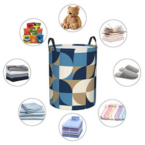 ZCJHGZcz Abstract Geometric In Mid Century Modern Large Circular Protable Storage Bin Organizer Laundry Hamper Portable Laundry 11086 11086