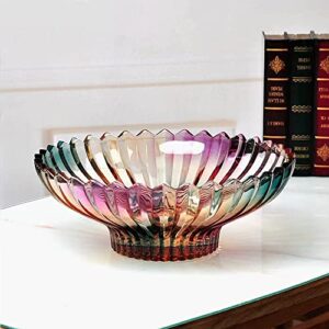 magicpro 12.5 inch diameter crystal glass colorful fruit bowl kitchen decor accessories