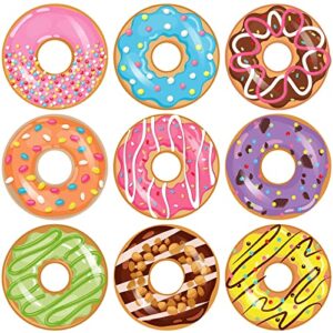 45 pcs donuts cutouts bulletin board donut cutouts donut theme party decorations confetti donuts cutouts with glue point dots for classroom baby shower girls doughnut birthday party, 5.9 x 5.9 inch