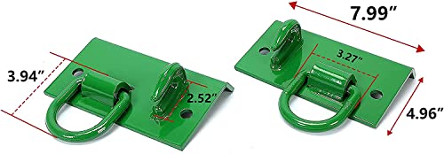 HECASA Tractor Bucket Hook Grab Hooks Compatible with John Deere Compact Tractor 1025R 2032R 3320 2520 Tractor Bucket Hooks D Rings Bolt on Heavy Duty