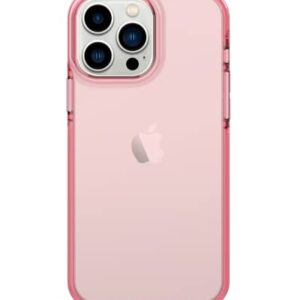 ArtsEvo Shockproof Clear Design for iPhone 13 Pro case, Certified 6.6ft Drop Protection, Raised Edges Protect Camera and Screen, Double Anti-Collision Design Pink