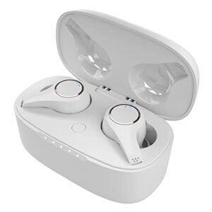 soonic hi-fi studio buds wireless noise cancelling earbuds compatible with apple android, built-in microphone, ipx4 rating, 7 hours playing time earphones, bluetooth 5.0 headphones (white), g08-88