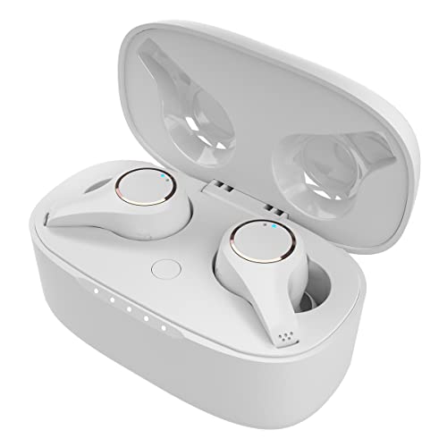 Soonic HI-FI Studio Buds Wireless Noise Cancelling Earbuds Compatible with Apple Android, Built-in Microphone, IPX4 Rating, 7 Hours Playing Time Earphones, Bluetooth 5.0 Headphones (White), G08-88