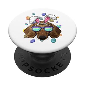 dachshund easter bunny ears dog funny easter eggs hunting popsockets swappable popgrip