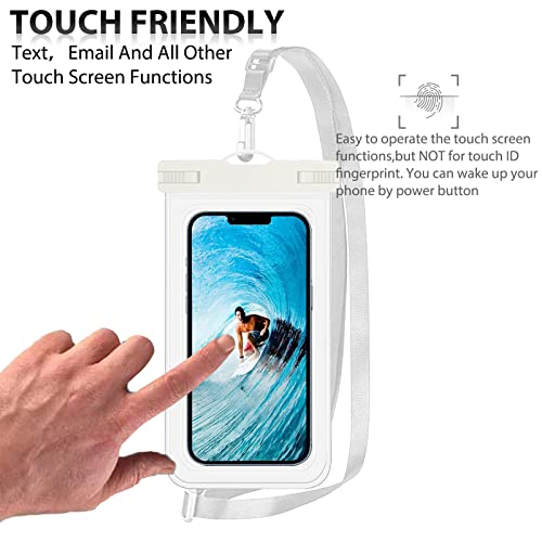 2 Packs Universal Waterproof Phone Pouch and 2packs Large Phone Waterproof Dry Waist Pack IPX8 Outdoor Hiking Beach Water Sports Floating Swimming Boating Kayaking Fishing