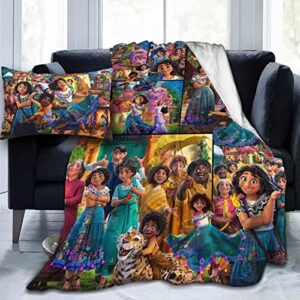 2pcs Cartoon Throw Blanket/Pillowcase Lightweight Plush Cozy Soft Air Conditioner Blankets 50"x40"