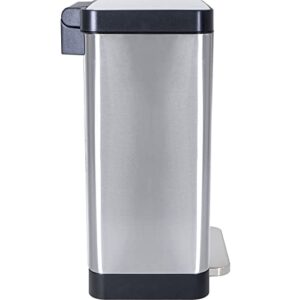 Hefty 13.8 Gallon Stainless Steel Trash Can – StepOn Matte Metal Kitchen Garbage Bin, 13.8 gal / 52.23 L