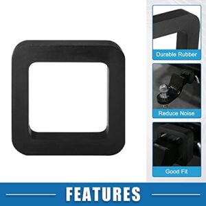 A ABSOPRO Hitch Receiver Silencer Pads 2 Inch Noise Reduction Muffler Pads for Car Adjustable Ball Mounts Rubber Black (Set of 5)