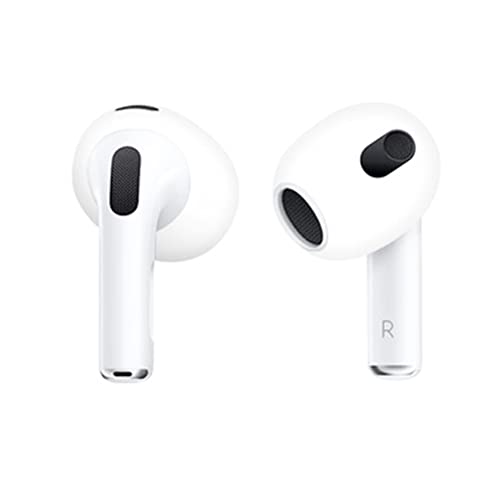 ALXCD Fit in Case Ear Cover Compatible with AirPods 3 Earbuds 3rd Gen, Silicone Earbud Covers Eartips Fit in Charging Case, Compatible with AirPods 3, 6 Pairs White/Black/Clear