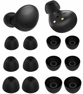 alxcd ear tips compatible with galaxy buds galaxy buds plus galaxy buds 2 headphone, s/m/l 6 pairs silicone eartips, compatible with galaxy buds2 galaxy buds plus sm-r170 sm-r175 sm-r177, sml black