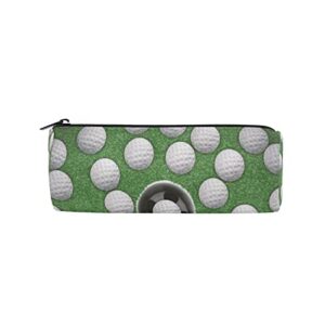 dxtkwl sport ball golf theme pencil case pen bag pouch holder, zipper pencil bag portable cosmetic organizer makeup brush bag purse school stationery for kids girl boy adult office nurse supplies