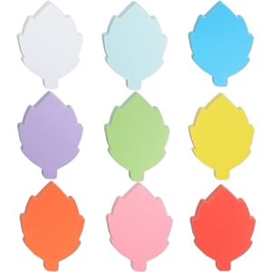 72 pcs leaf cutouts paper leaves assorted color leaf cut outs leaves paper shape for diy craft classroom bulletin boards decoration, 4.3x 5.9 inches