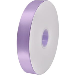 light purple ribbon for gift wrapping, 1 inch x 100 yard continuous ribbon perfect for wedding decoration, valentine's day craft, bow making