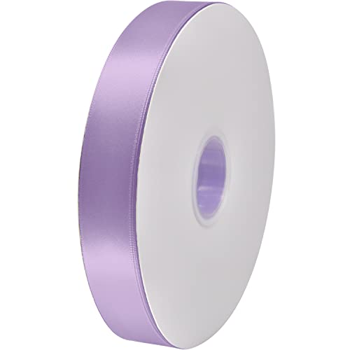 Light Purple Ribbon for Gift Wrapping, 1 Inch x 100 Yard Continuous Ribbon Perfect for Wedding Decoration, Valentine's Day Craft, Bow Making