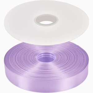 Light Purple Ribbon for Gift Wrapping, 1 Inch x 100 Yard Continuous Ribbon Perfect for Wedding Decoration, Valentine's Day Craft, Bow Making