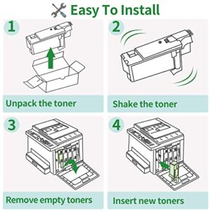 6027 Toner Remanufactured Toner Cartridge Replacement for Xerox WorkCentre 6027 6025 Phaser 6022 6020 Black 106R02759 Cyan 106R02756 Magenta 106R02757 Yellow 106R02758 - 4 Pack CMYK