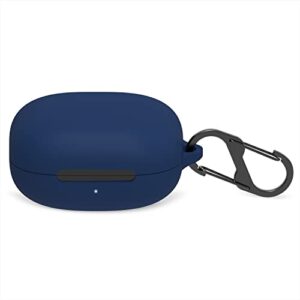 meteqi soft silicone protective cover case compatible with beats fit pro (navy blue)