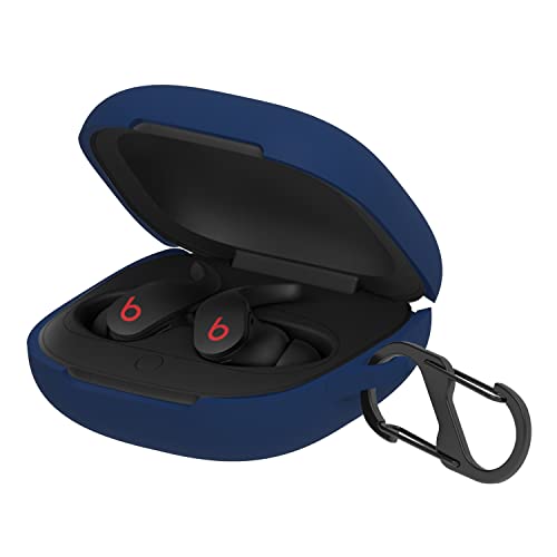 METEQI Soft Silicone Protective Cover Case Compatible with Beats Fit Pro (Navy Blue)
