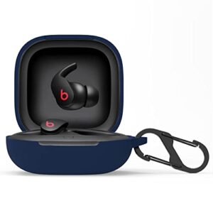 METEQI Soft Silicone Protective Cover Case Compatible with Beats Fit Pro (Navy Blue)