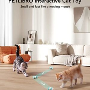 Petlibro Interactive Cat Toys for Indoor Cats, Automatic Cat Toy with LED Lights, Cat Mouse Toys, Smart Sensing Cat Toys, Moving Cat Toy, Smart Electric Cat Toy, USB Rechargeable, Auto On/Off