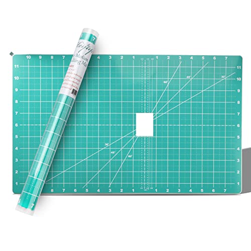 Free Motion Quilting Slider Mat with Tacky Back 12’’ x 20’’, Self-Sticky Quilting Accessory Slip Mat, Help Easy Sewing Mat with Grid Marked - 1 Piece