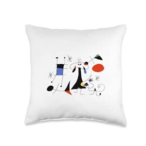 greatest painters masterpieces el sol (the sun) by miro throw pillow, 16x16, multicolor