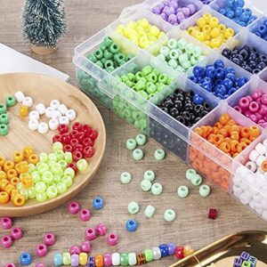 4pack 36 Grids Plastic Clear Organizer Box Bead Storage Containers with Adjustable Dividers for Craft Jewelry Fishing Tackles Parts Storage with 4 Sheets Label Stickers