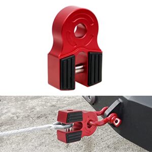 rulline winch shackle flat towing hook mount compatable with haul truck atv utv winch lines winch hook red with rubber guard & iron pin 16000 lb capacity