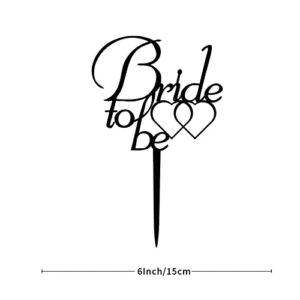 Bride To Be Custom Engagement Wedding Caketopper Anniversary Wedding Party Supplies For Couples Bridal Shower Gifts Acrylic Black