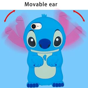 Besoar Case Designed for iPhone SE 2022/2020/6/6S/7/8 Cute Cartoon Funny Fun Kawaii 3D Character Animal Cases Unique Cool Silicone Cover for Kids Boys Teens for iPhone SE 2022/2020/6/6S/7/8 4.7"