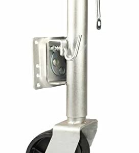 Mytee Products Swivel Trailer Tongue Jack with Dual Wheels, 2000 Lbs. Capacity | Heavy-Duty Trailer Jack with Rubber Wheel for RV, Boat, Utility & Marine Trailers