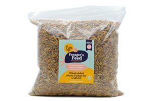 foragers feed whole dried black soldier fly larvae, sustainable chicken and livestock feed for animal health, 1 lb resealable bag