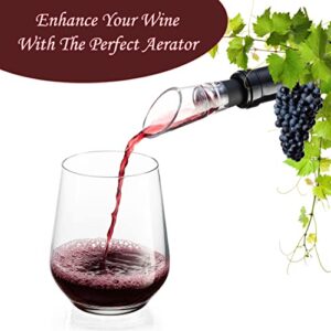 SUPERSTUFF Wine Aerator Pourer Spout, Red Wine Air Aerator and Decanter Spout, Portable Instant Wine Aerating, Suitable for Most Wine Bottles, Wine Gifts Idea 1 Pack