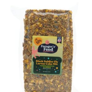 Forager's Feed Black Soldier Fly Larvae Sustainable Cake Mix for Chicken Health, 2.5 Lbs. Bag