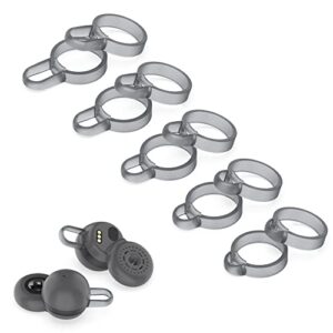 ear hooks compatible with sony linkbuds ring supporters,silicone earpod covers accessories in various sizes (grey)