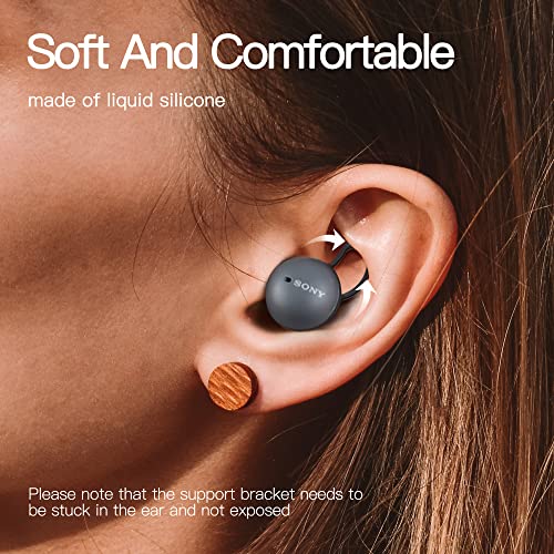 Ear Hooks Compatible with Sony LinkBuds Ring Supporters,Silicone earpod Covers Accessories in Various Sizes (Grey)